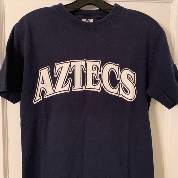 Vintage SDSU Aztecs Spellout Tee Sz S - Picture 2 of 6